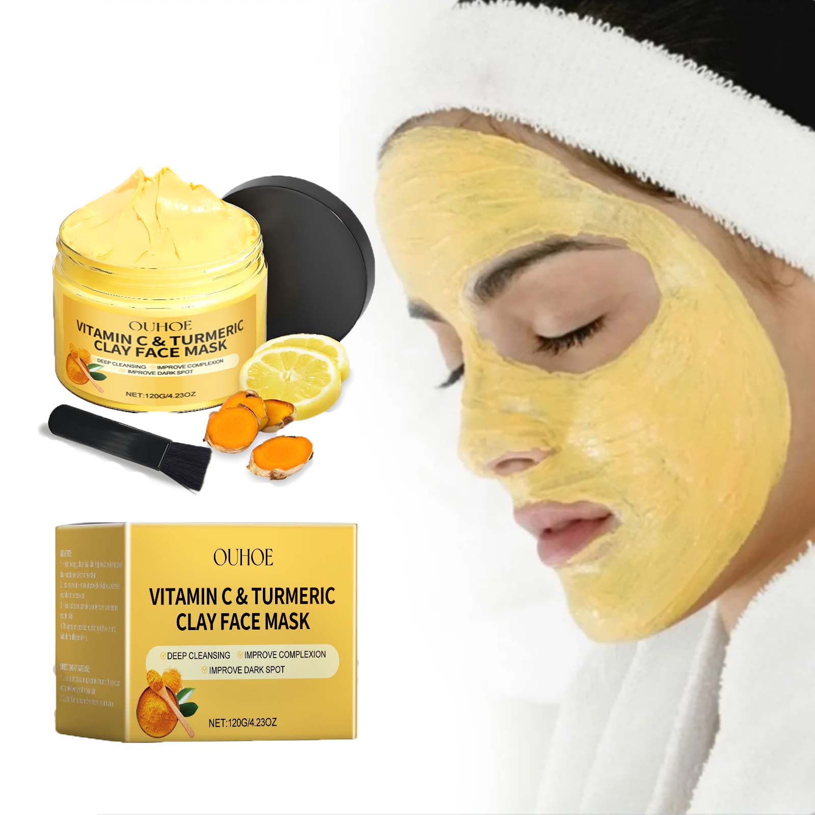 Masker Lumpur Kunyit Vitamin C - Dust Mask Construction ulasan dan harga